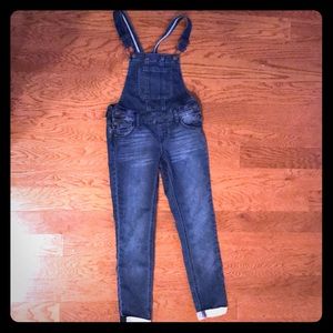 Justice Size 7 Girls Denim Overalls Barely Worn!